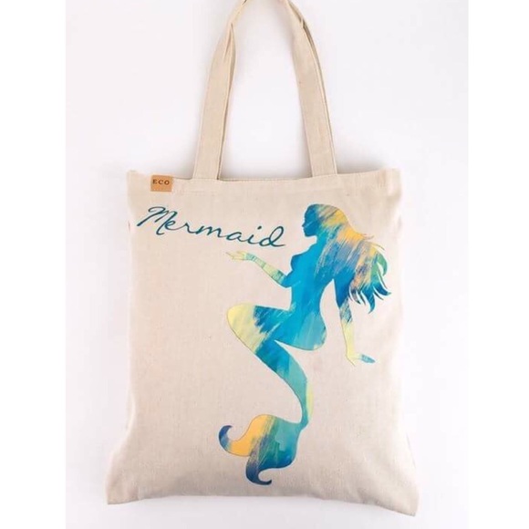 A Mermaid’s Epiphany Handbags - RESTOCKED Mermaid Canvas Eco Tote Bag